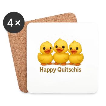 Joyeux Quitschis - Dessous de verre (lot de 4) - blanc - Devant