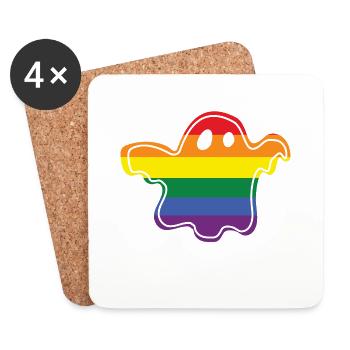 Un gayst - Dessous de verre (lot de 4) - blanc - Devant