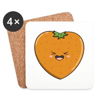 Liebe Orangen - Untersetzer (4er-Set) - Weiß - Vorne