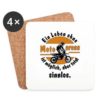 leben ohne mx ist sinnlos - Untersetzer (4er-Set) - Weiß - Vorne