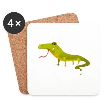 I have several reptile diseases lizard gec - Coasters (set of 4) - white - Front