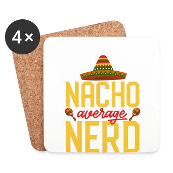 Cinco de Mayo Nacho Moyenne Nerd Partie mexicaine - Dessous de verre (lot de 4) - blanc - Devant