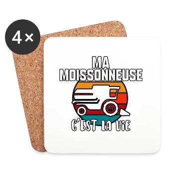 Ma moissonneuse c’est la vie - Dessous de verre (lot de 4) - blanc - Devant