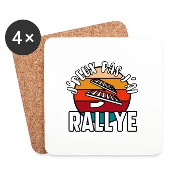 J’peux pas j’ai rallye - Dessous de verre (lot de 4) - blanc - Devant