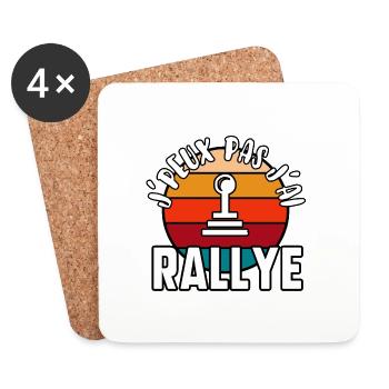 J’peux pas j’ai rallye - Dessous de verre (lot de 4) - blanc - Devant