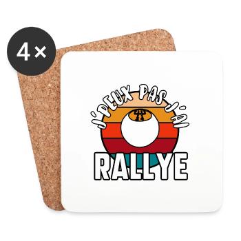 J’peux pas j’ai rallye - Dessous de verre (lot de 4) - blanc - Devant