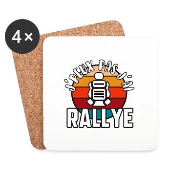 J’peux pas j’ai rallye - Dessous de verre (lot de 4) - blanc - Devant