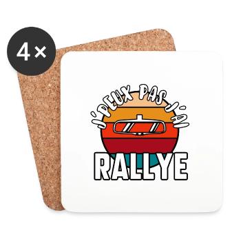 J’peux pas j’ai rallye - Dessous de verre (lot de 4) - blanc - Devant