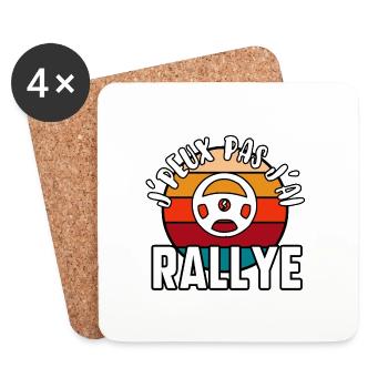 J’peux pas j’ai rallye - Dessous de verre (lot de 4) - blanc - Devant