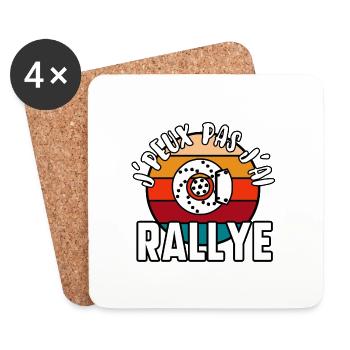 J’peux pas j’ai rallye - Dessous de verre (lot de 4) - blanc - Devant