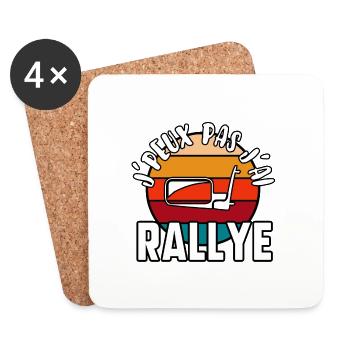 J’peux pas j’ai rallye - Dessous de verre (lot de 4) - blanc - Devant