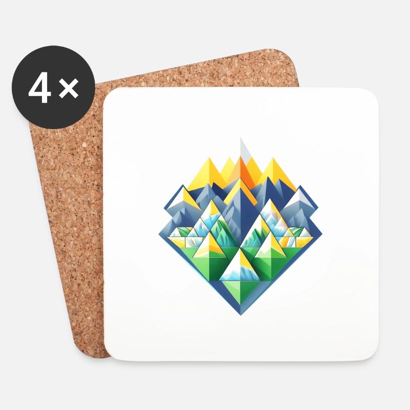 Vector Mountains 01 - Coasters (set of 4) - white