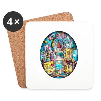 Imaginarium 03 - Coasters (set of 4) - white - Front