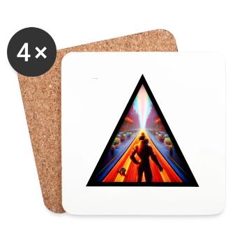 Seelenweg 07 - Dessous de verre (lot de 4) - blanc - Devant