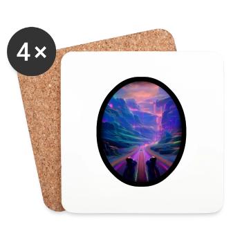 Seelenweg 03 - Dessous de verre (lot de 4) - blanc - Devant