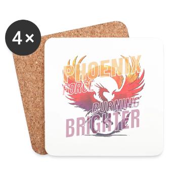 Phoenix Force shine brighter - Coasters (set of 4) - white - Front