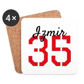 Izmir 35 Turquie - Dessous de verre (lot de 4) - blanc - Devant