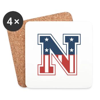 Buchstabe N USA - Untersetzer (4er-Set) - Weiß - Vorne