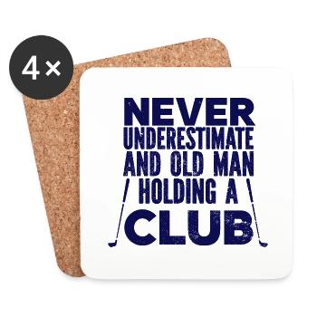 Golf - Golf Club Goldspieler Birdie Elite Luxury - Coasters (set of 4) - white - Front