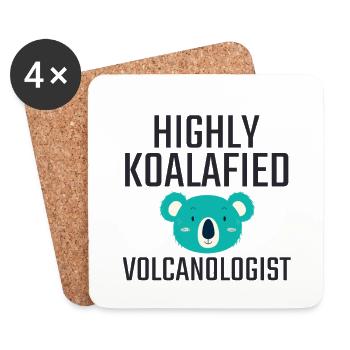 Volcanologist Koalafied Volcanology - Untersetzer (4er-Set) - Weiß - Vorne