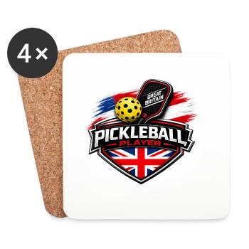 Pickleball GREAT BRITAIN - Coasters (set of 4) - white - Front