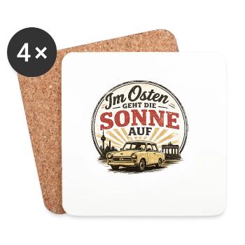 Osten Sonnenaufgang Ossi - Untersetzer (4er-Set) - Weiß - Vorne