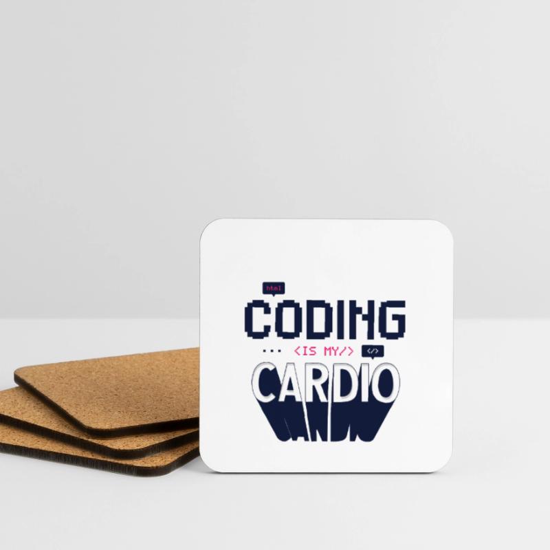 Programmierer Computer Codern Coding is My Cardio Untersetzer (4er-Set)