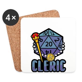 Fantasy Rpg RPG Shirt for Cleric RPG Gamer - Coasters (set of 4) - white - Front