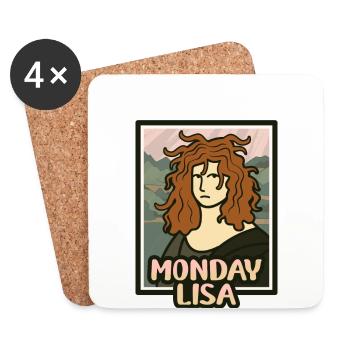 Leonardo da Vinci Mona Lisa Da Vinci Art - Coasters (set of 4) - white - Front