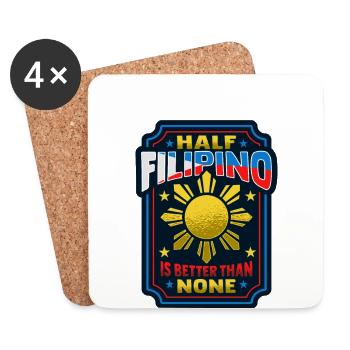 Filipino Flagge Pinoy Design für stolze Philippine - Untersetzer (4er-Set) - Weiß - Vorne