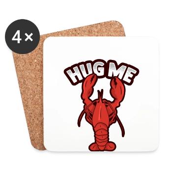 Languste Design für einen Hummerliebhaber - Untersetzer (4er-Set) - Weiß - Vorne