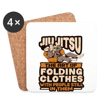 Witziges Jiu Jitsu Jiu Jitsu Kämpfer - Untersetzer (4er-Set) - Weiß - Vorne