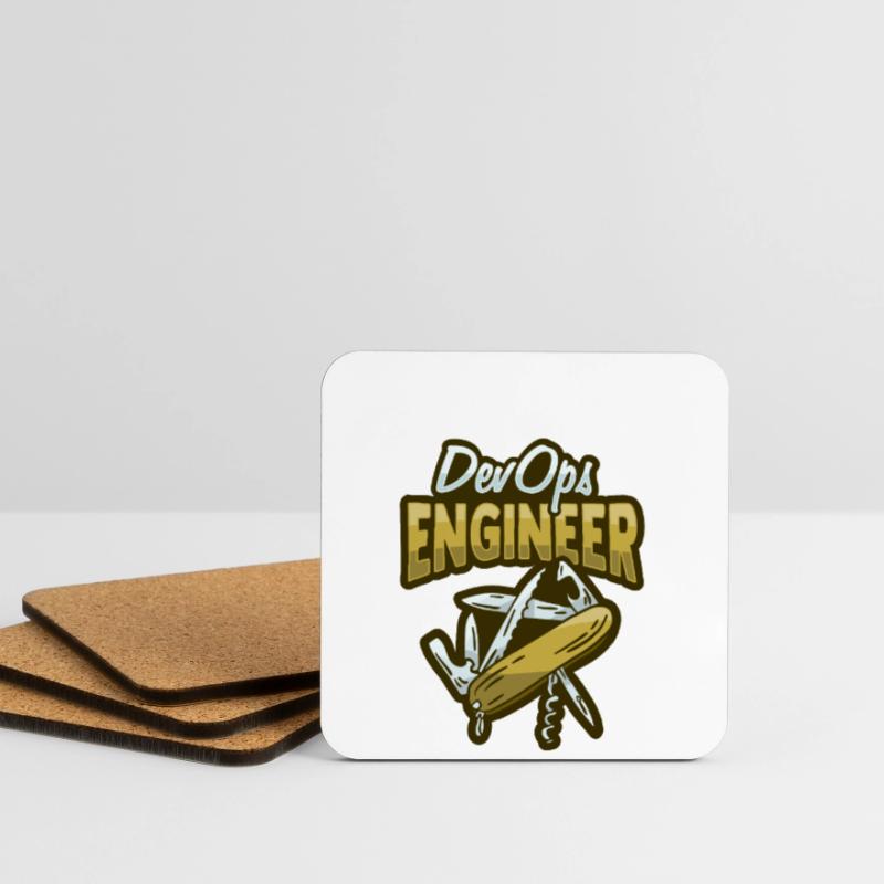 Sys-Admin Developer Devops Engineer Coasters (set of 4)