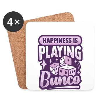 Bunco - Dessous de verre (lot de 4) - blanc - Devant