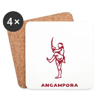 Angampora Outfit für Martial Arts Kämpfer - Untersetzer (4er-Set) - Weiß - Vorne