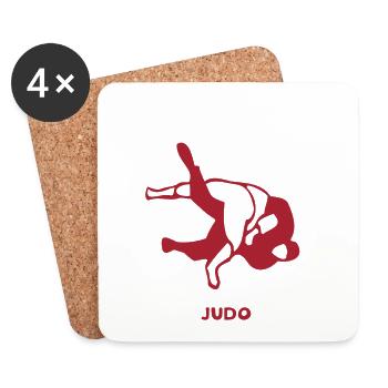 Judo Outfit for Martial Arts Fighters - Coasters (set of 4) - white - Front