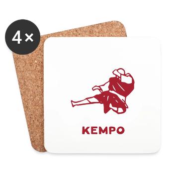 Tenue Kempo pour les combattants d’arts martiaux - Dessous de verre (lot de 4) - blanc - Devant