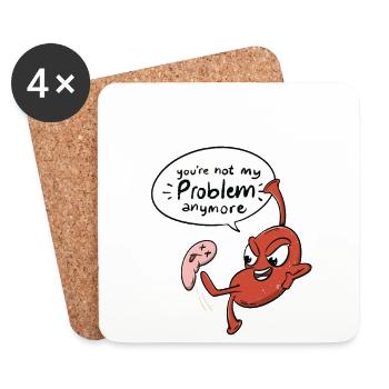 Bastric Sleeve Nicht mehr mein Problem für Gastric - Untersetzer (4er-Set) - Weiß - Vorne