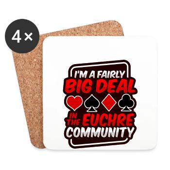 Euchre - Dessous de verre (lot de 4) - blanc - Devant