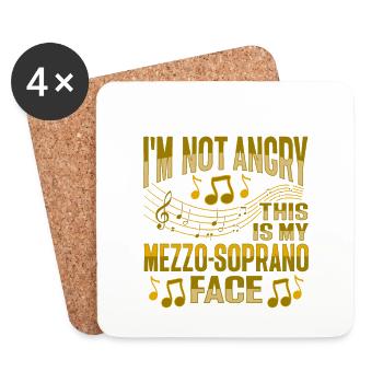 Conception vocale de mezzo-soprano pour un - Dessous de verre (lot de 4) - blanc - Devant