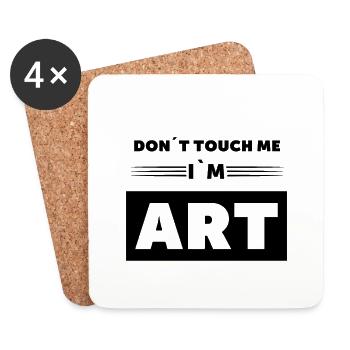 Witziges Kunst Design für einen Künstler - Untersetzer (4er-Set) - Weiß - Vorne