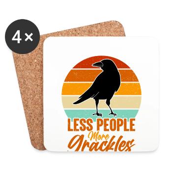 Blackbird Grackle Bird Design for Birdwatchers - Coasters (set of 4) - white - Front
