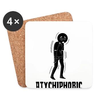 Atychiphobia Graph Atychiphobia Consciousness - Coasters (set of 4) - white - Front