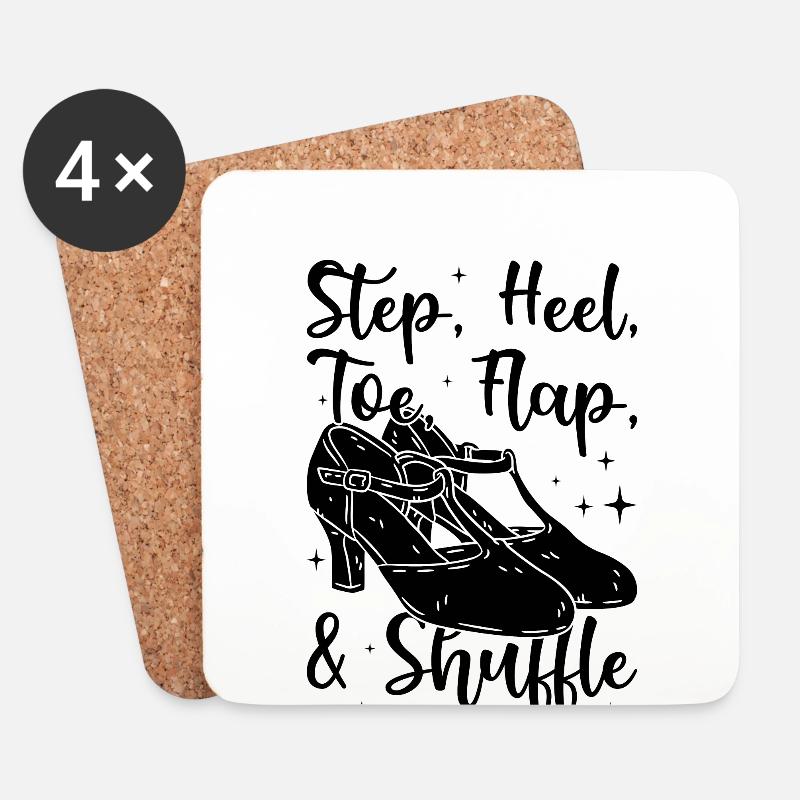 Stepptänzer Stepptanzschuhe Stepptanzlehrer - Untersetzer (4er-Set) - Weiß