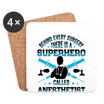Anesthesiologist Anesthesia Anesthesiology Anesthesiologist - Coasters (set of 4) - white - Front