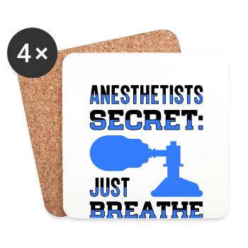 Anesthesiologist Anesthesia Anesthesiology Anesthesiologist - Coasters (set of 4) - white - Front