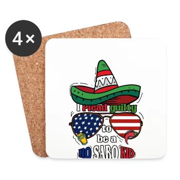 No Sabo Kid Mexican American Hispanic - Coasters (set of 4) - white - Front