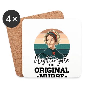 Infirmière Florence Nightingale Medical - Dessous de verre (lot de 4) - blanc - Devant