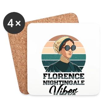 Infirmière Florence Nightingale Medical - Dessous de verre (lot de 4) - blanc - Devant