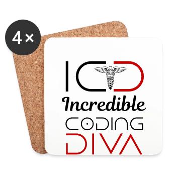 Medical Coder Profession Medical - Coasters (set of 4) - white - Front